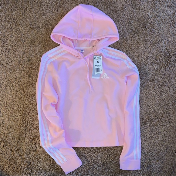 adidas Tops - *PRICE DROP* ADIDAS Cropped Hoodie SMALL NWT